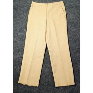 Alfred Dunner Womens  10 Beige Wide Leg Dress Pants  Classic Pull On Career Lq
